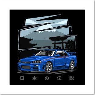 GT-R Special Tuning Edition (Bayside Blue) Posters and Art